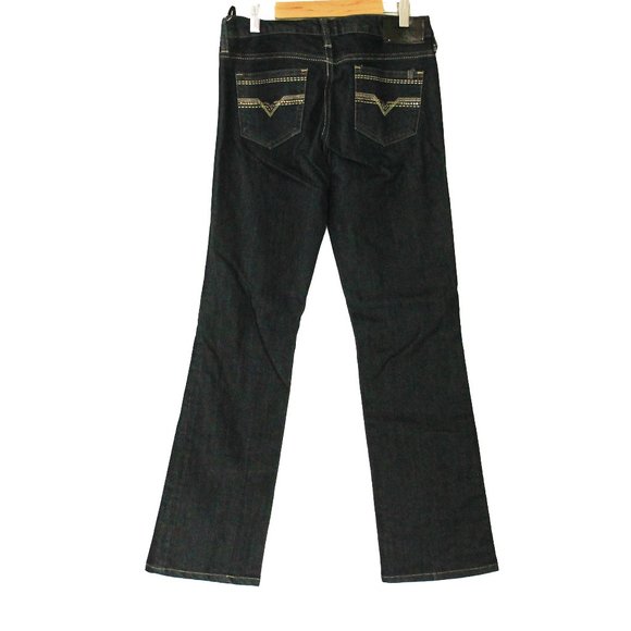 Buffalo David Bitton Jeans Dark Blue Size 27 Bianca Bootcut Stretch Midrise - Picture 2 of 7